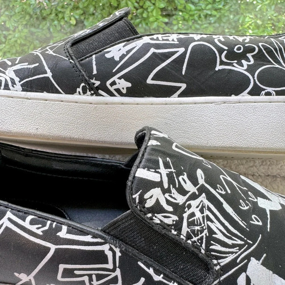 Michael Kors New York “Keaton” Black and White Leather upper white sole 9.5. VGC - Picture 7 of 16